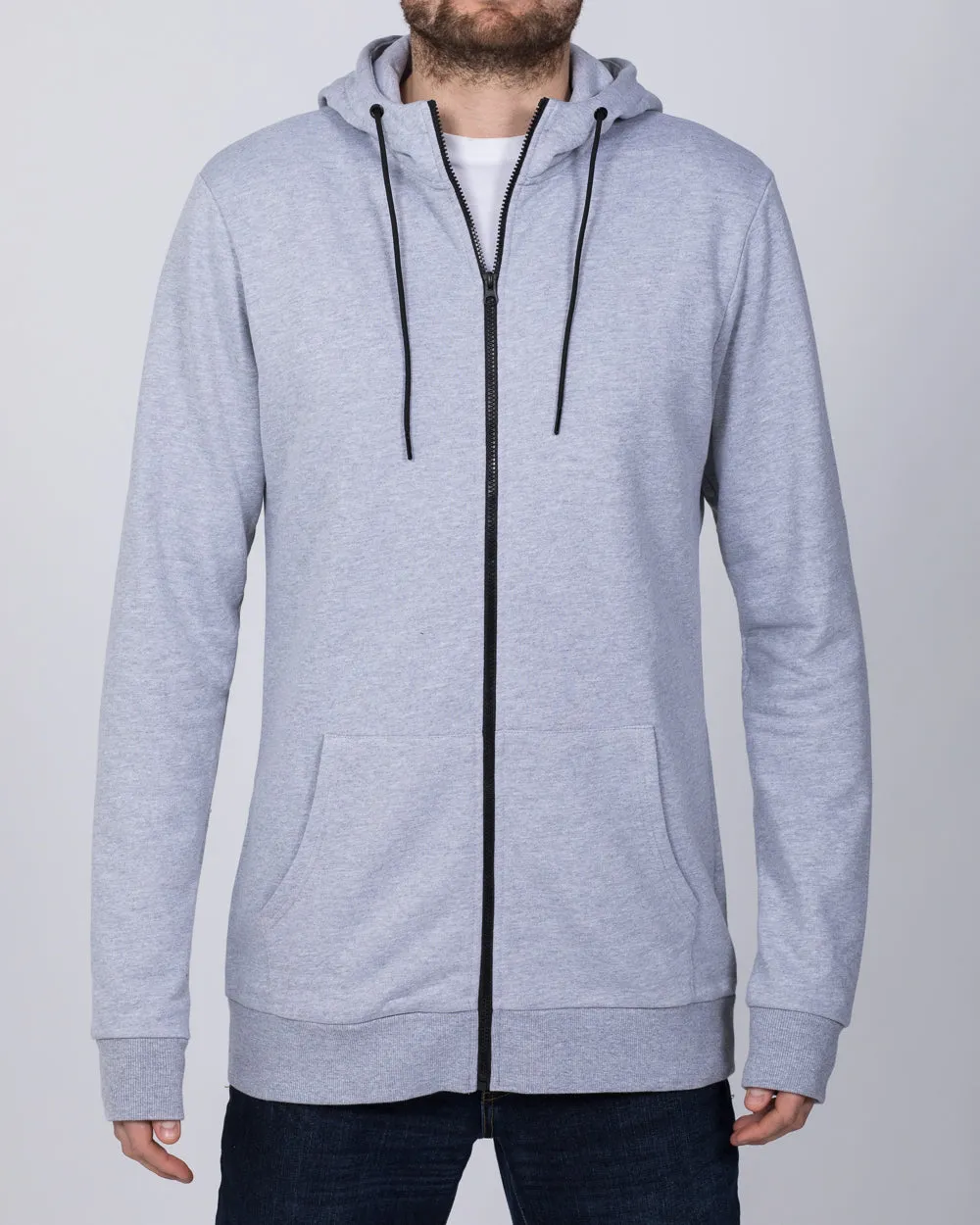 2t Zip Up Tall Active Hoodie (heather grey)