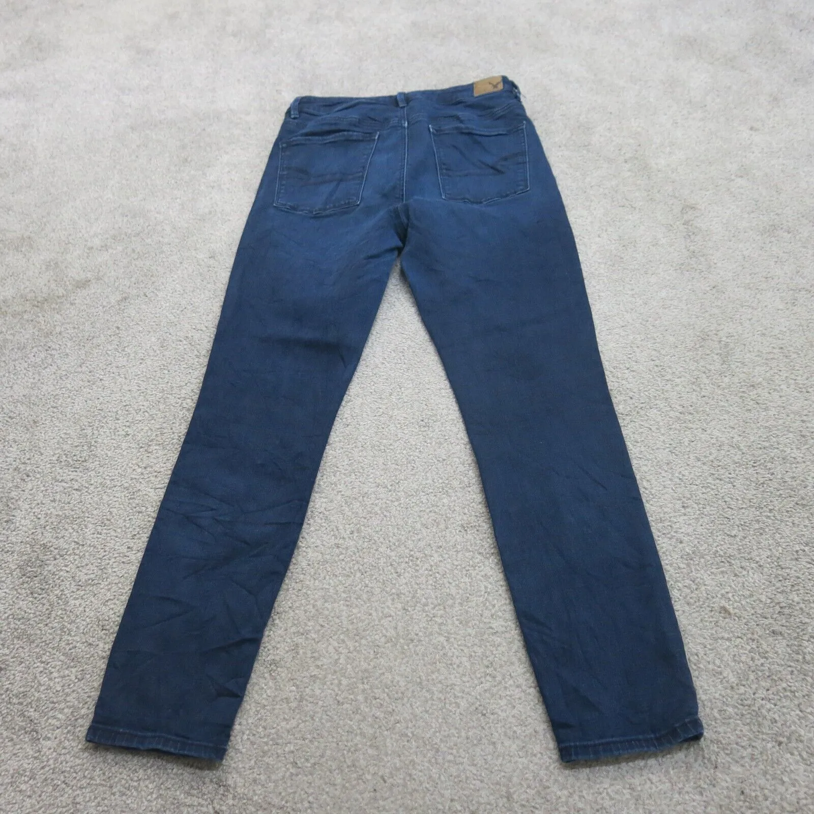 American Eagle Jeans Women 10 Blue Denim Skinny Leg High Rise Workwear Outdoor