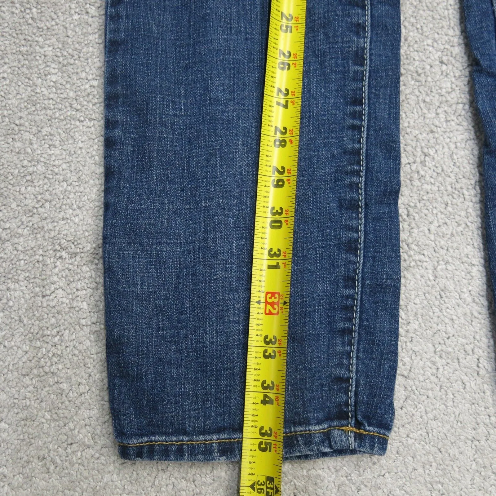 American Eagle Jeans Womens 6 Short Blue Denim Stretch Straight Low Rise Cotton