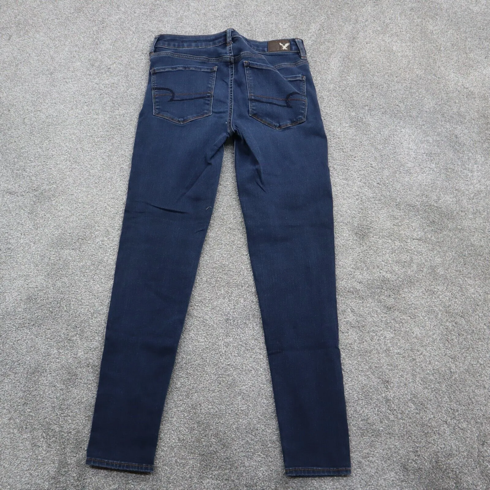 American Eagle Outfitters Women Skinny Jeans Super Stretch Mid Rise Blue Size 6