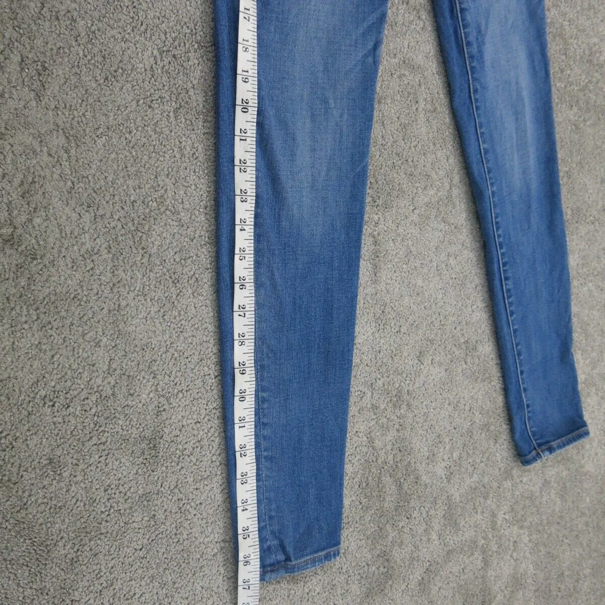 American Eagle Women Skinny Jeans Next Level Stretch Mid Rise Blue SZ 4 Regular