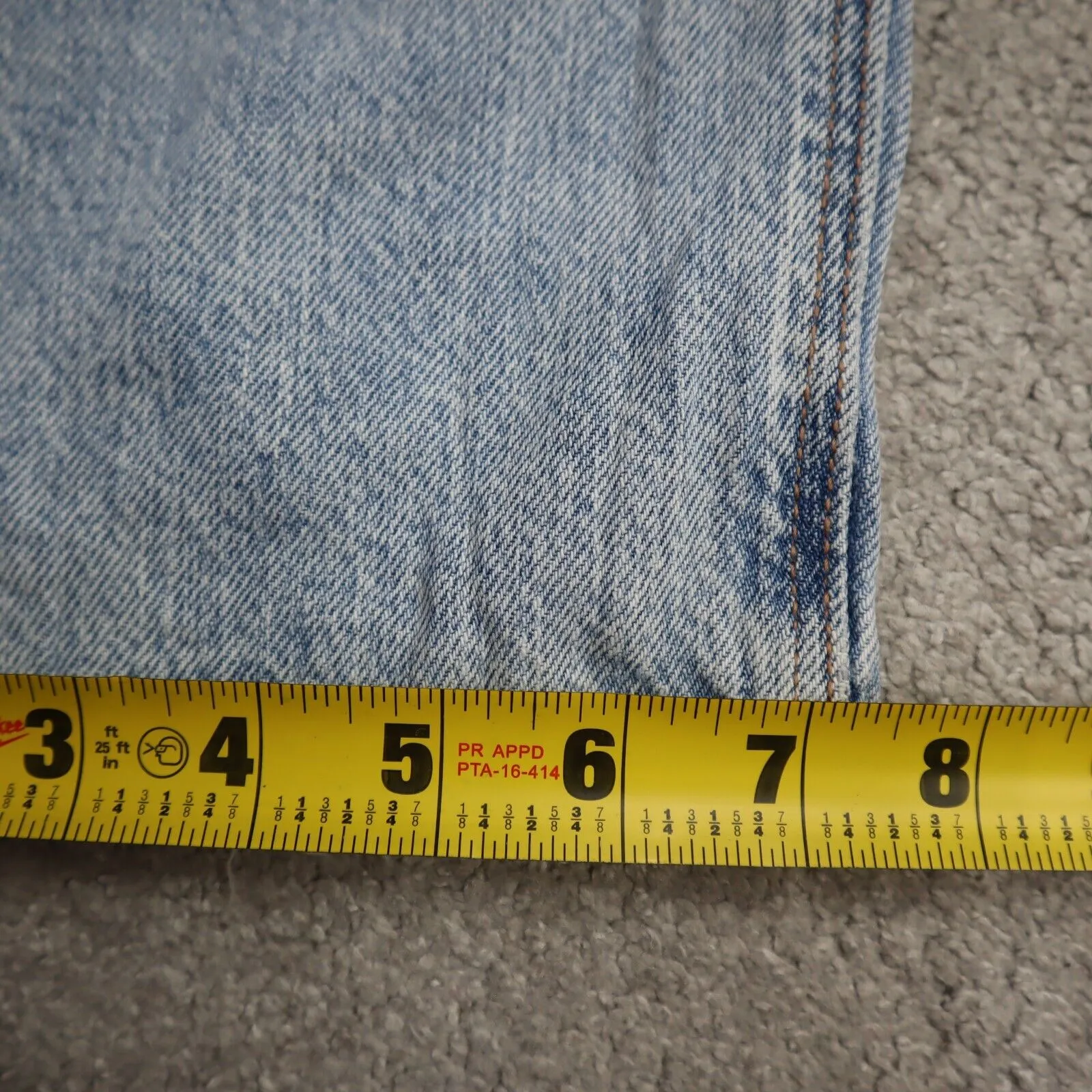 American Eagle Womens Denim Jeans High Rise Straight Leg Distressed Blue Size 10