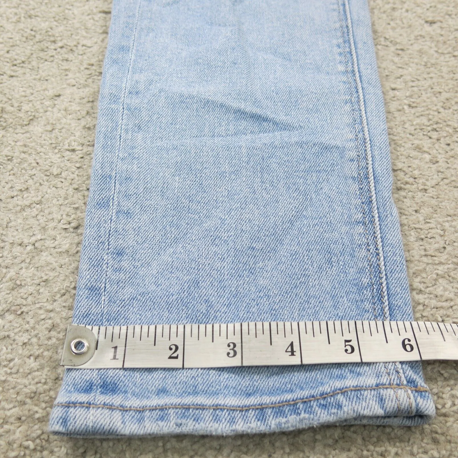 American Eagle Womens Jeans Mid Rise Skinny Leg Jeans Denim Distressed Blue SZ 0