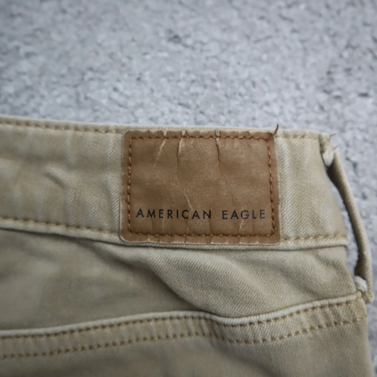 American Eagle Womens Jegging Jeans Skinny Leg High Rise Stretch Beige Size 6