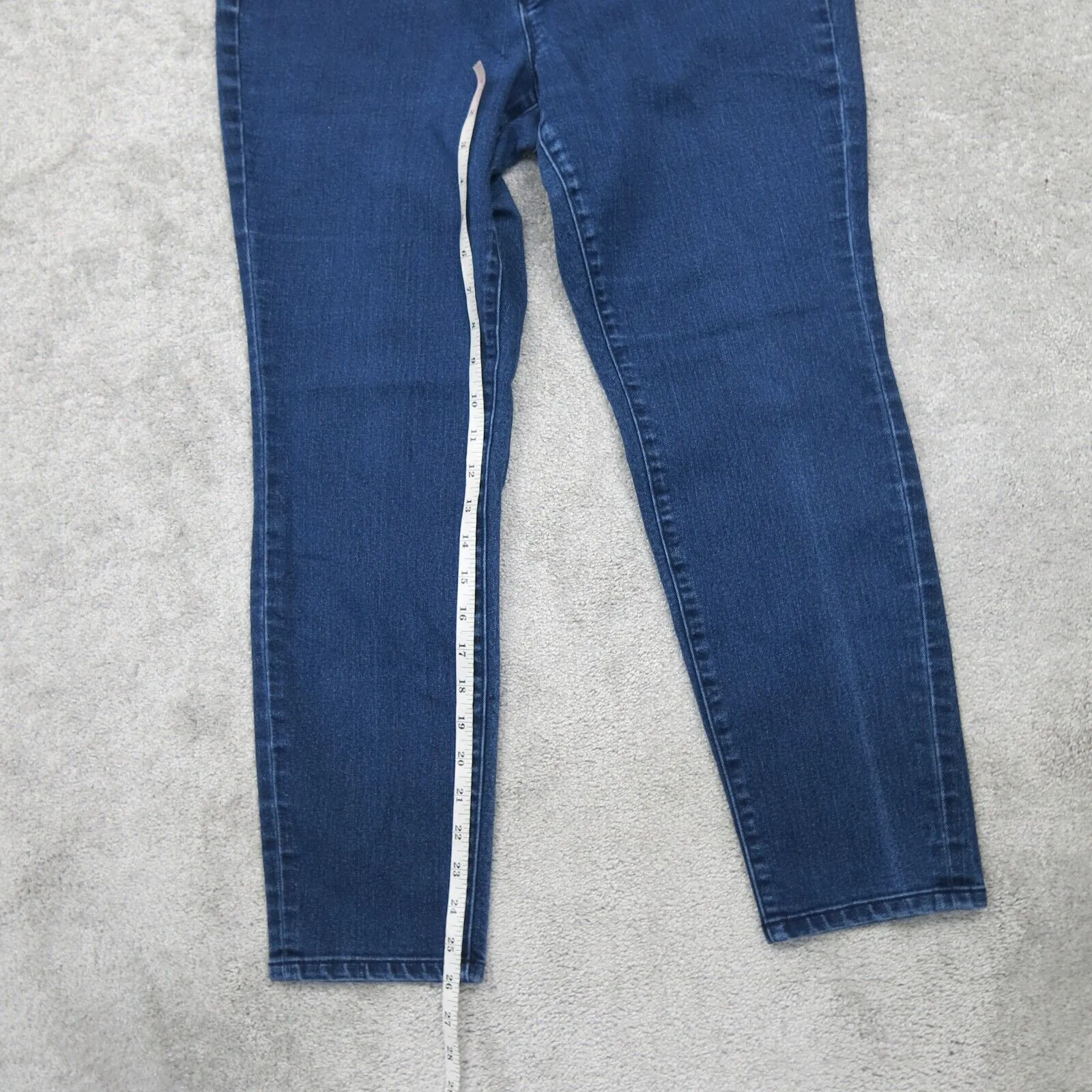 ANN Tylor Loft Womens Modern Skinny Leg Jeans Denim Mid Rise Blue Size W32XL14 P