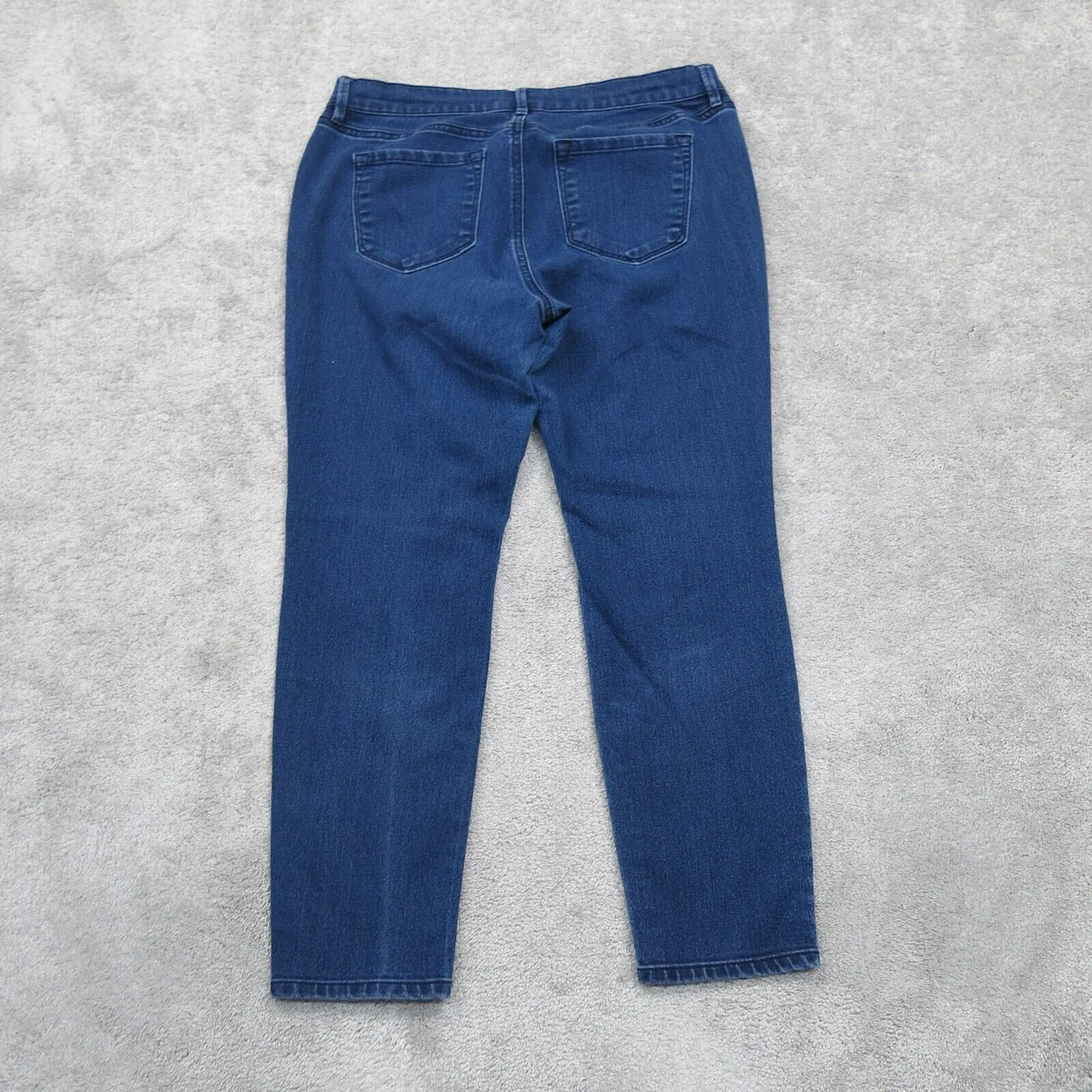 ANN Tylor Loft Womens Modern Skinny Leg Jeans Denim Mid Rise Blue Size W32XL14 P