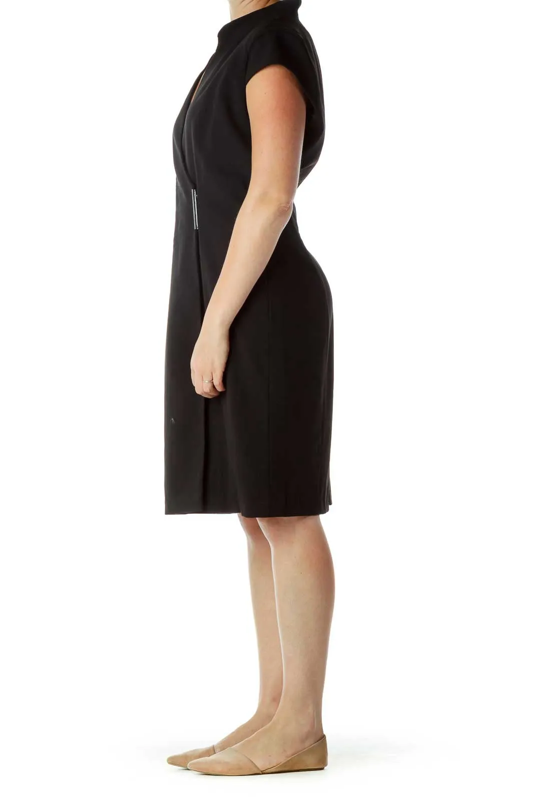 Black Fitted Work Dress