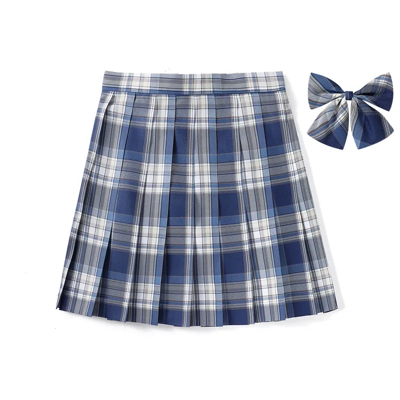 [Blue Sea] JK vintage plaid uniform skirt