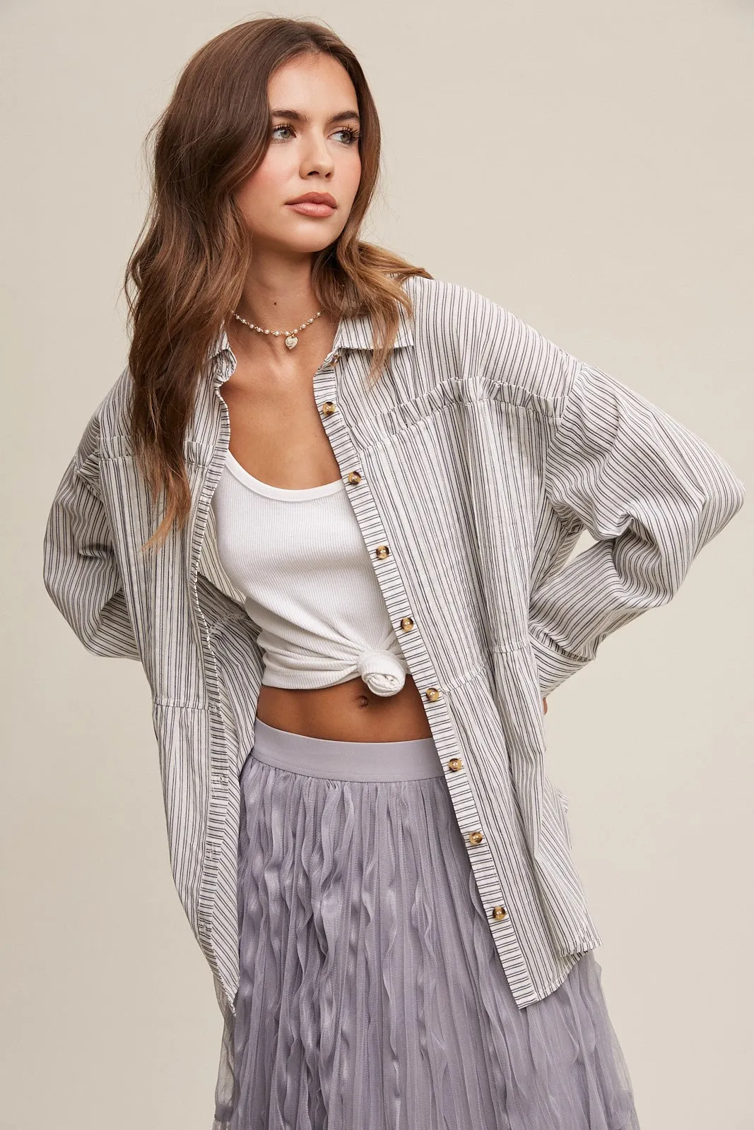 Breezy Button Up