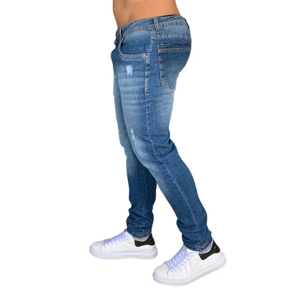 Calça Jeans Skinny com Elastano