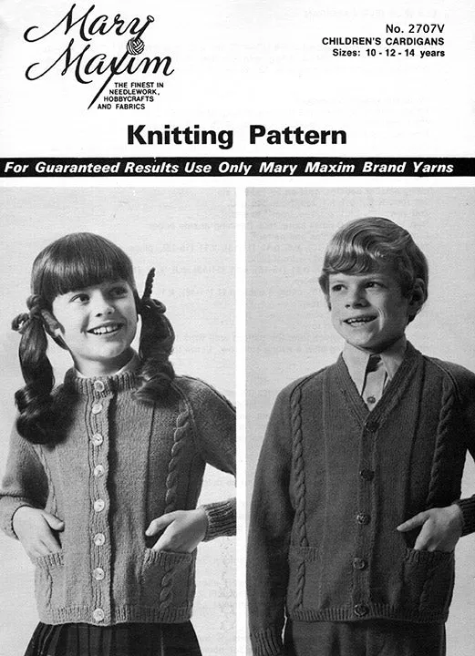 Children's (10-14) Cardigans Pattern