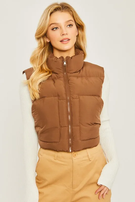 Classic Puffer Vest With Pockets