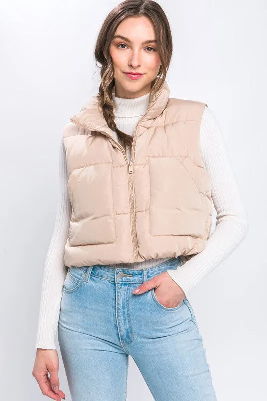 Classic Puffer Vest With Pockets