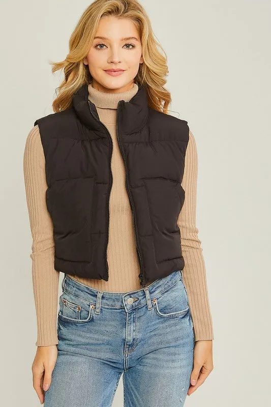 Classic Puffer Vest With Pockets