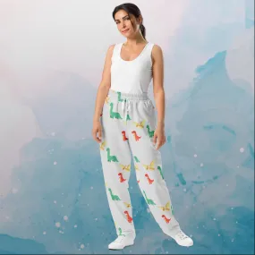 Cute Dinos Wide Leg Joggers Sweatpants