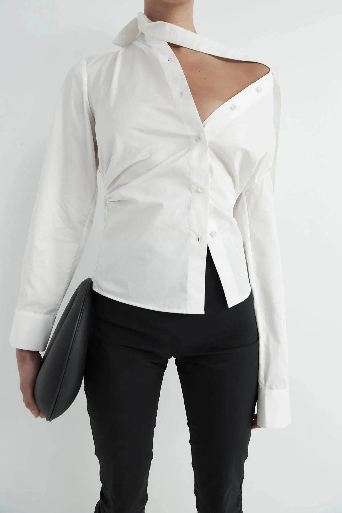 Deconstructed Shirt in White