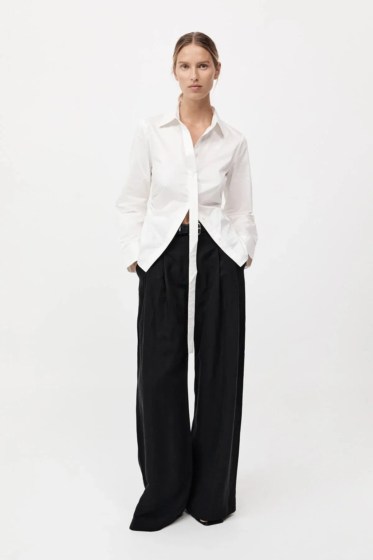 Deconstructed Shirt in White