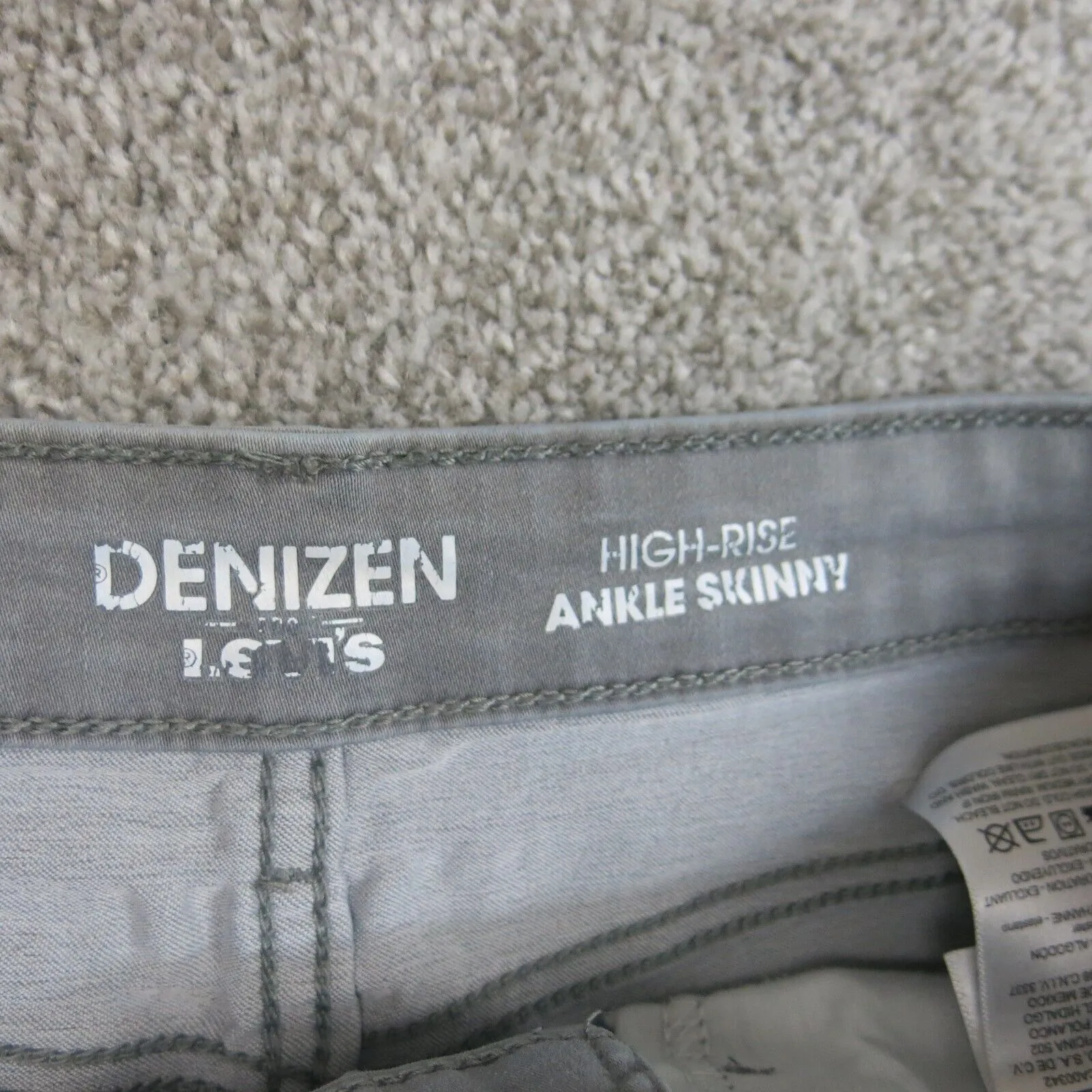 Denizen From Levis Women Jeans High Rise Ankle Skinny Leg Gray Size 4-W27