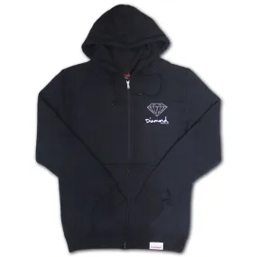 Diamond Supply Co OG Sign Zip Up Hoodie Navy