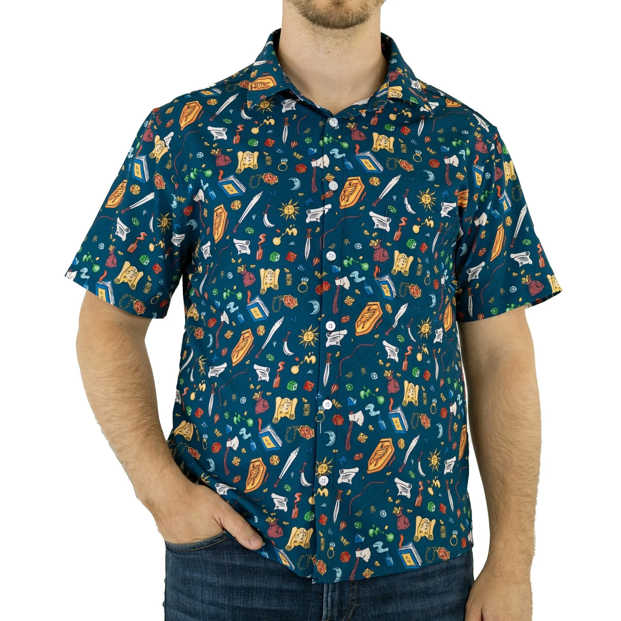 Dnd Adventure Button Up Shirt