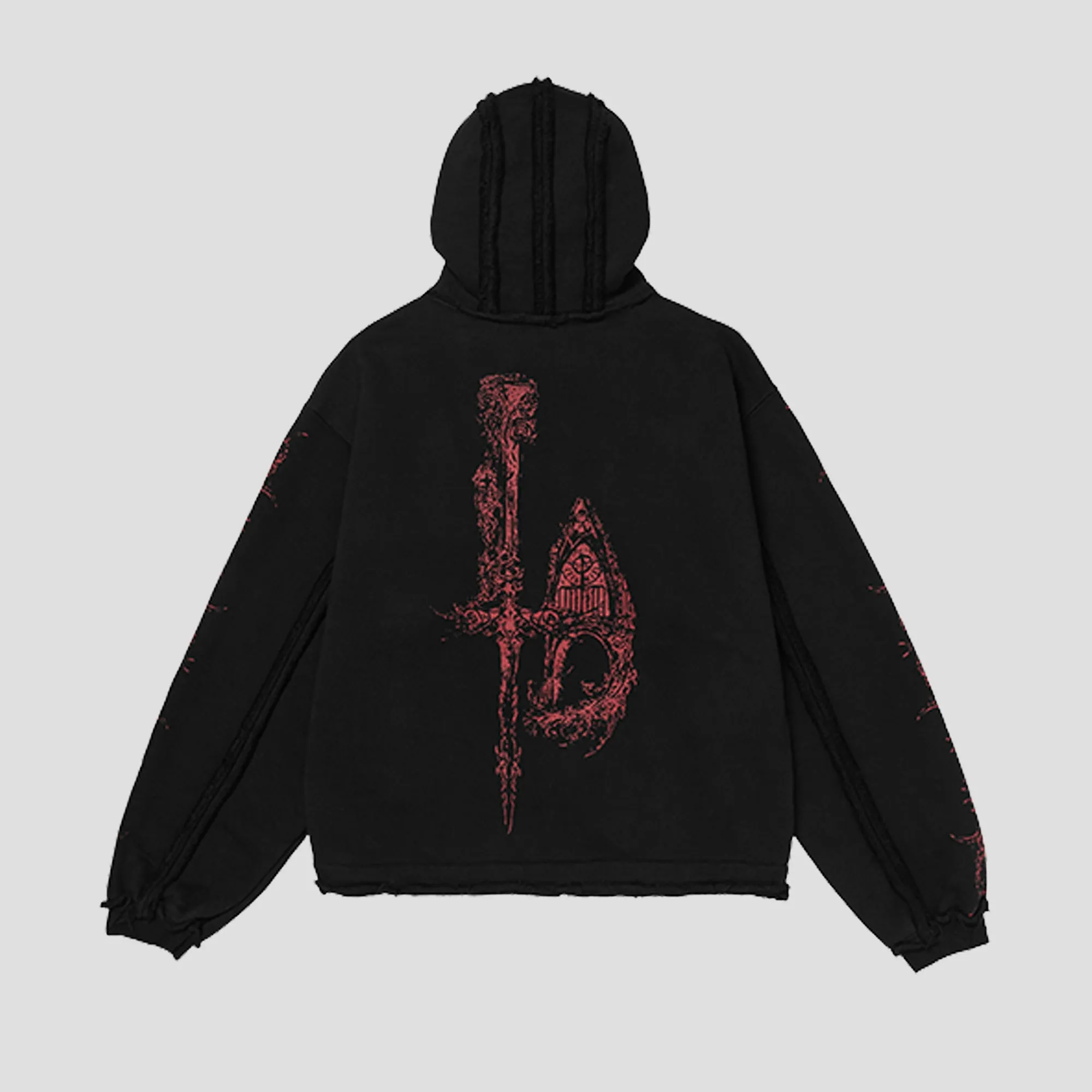 DRAGON STUD ZIP-UP HOODIE