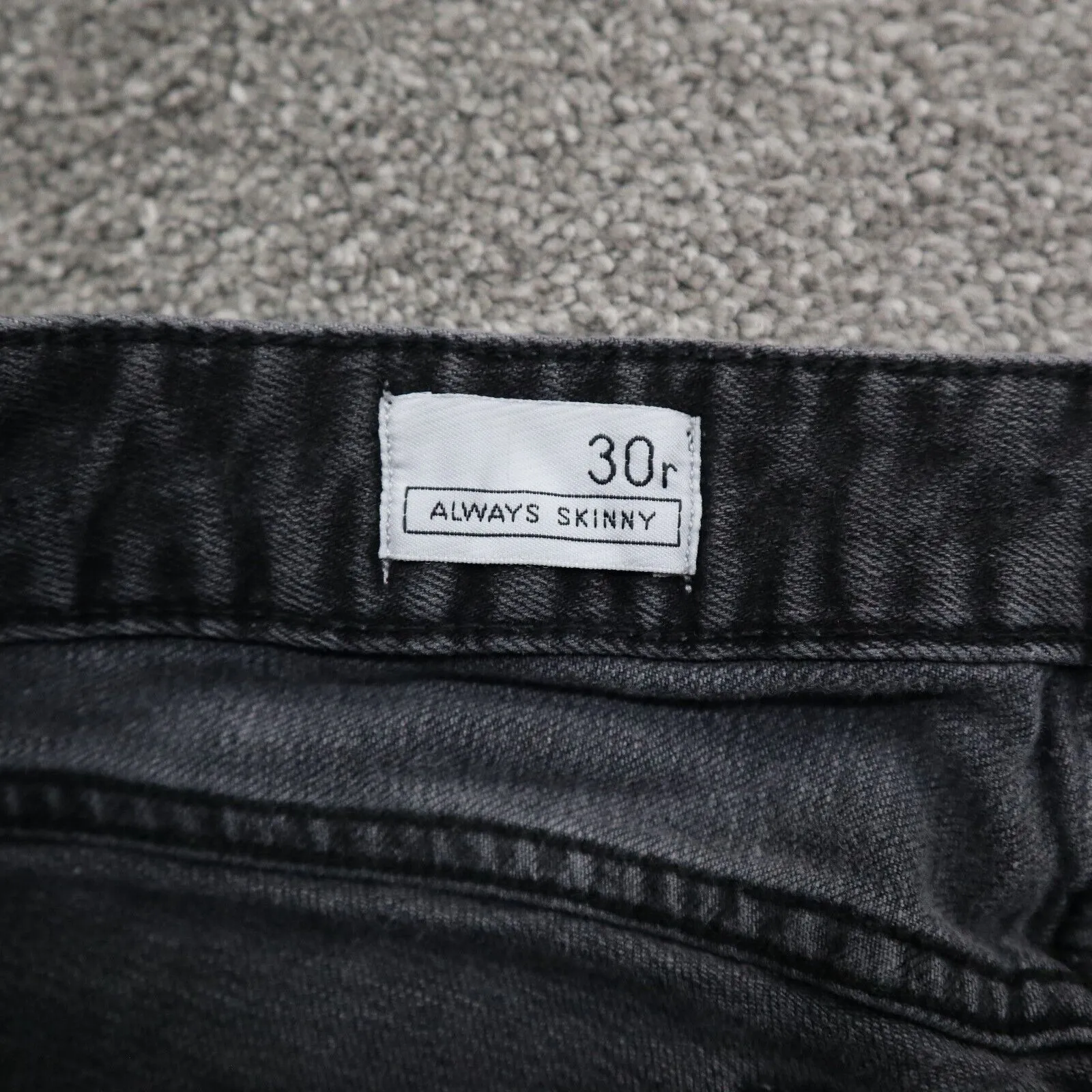 Gap 1908 Womens Always Skinny Jeans Mid Rise Flat Front Pockets Black Size 30R