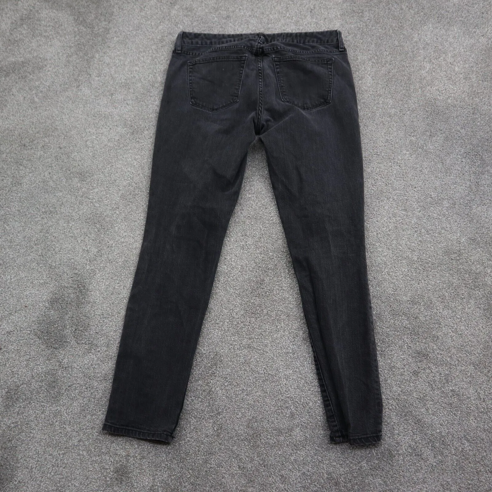 Gap 1908 Womens Always Skinny Jeans Mid Rise Flat Front Pockets Black Size 30R