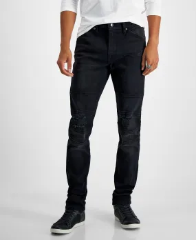 GUESS Men's Eco-Slim Tapered Biker Jeans