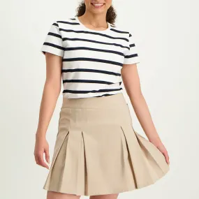 LADIES NOVA STONE PLEATED MINI SKIRT