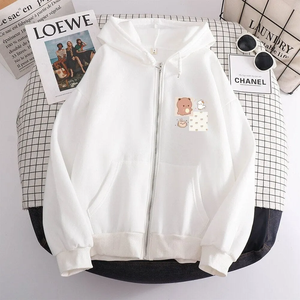 Lovin Boberu the Bear and Friends Soft Zip-Up Hoodie