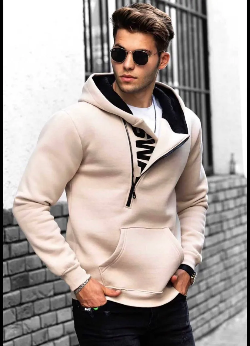 Madmext men's zip up fashion style slim-fit hoodies