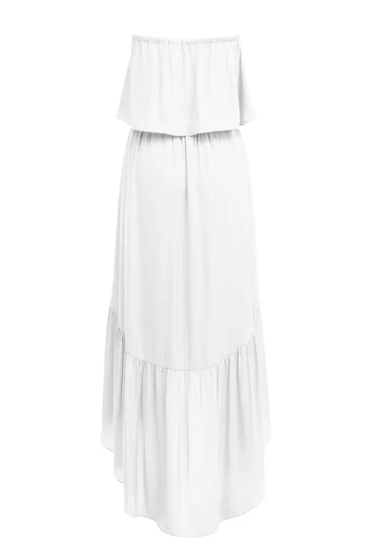 Maxi Hi-Low Strapless Dress