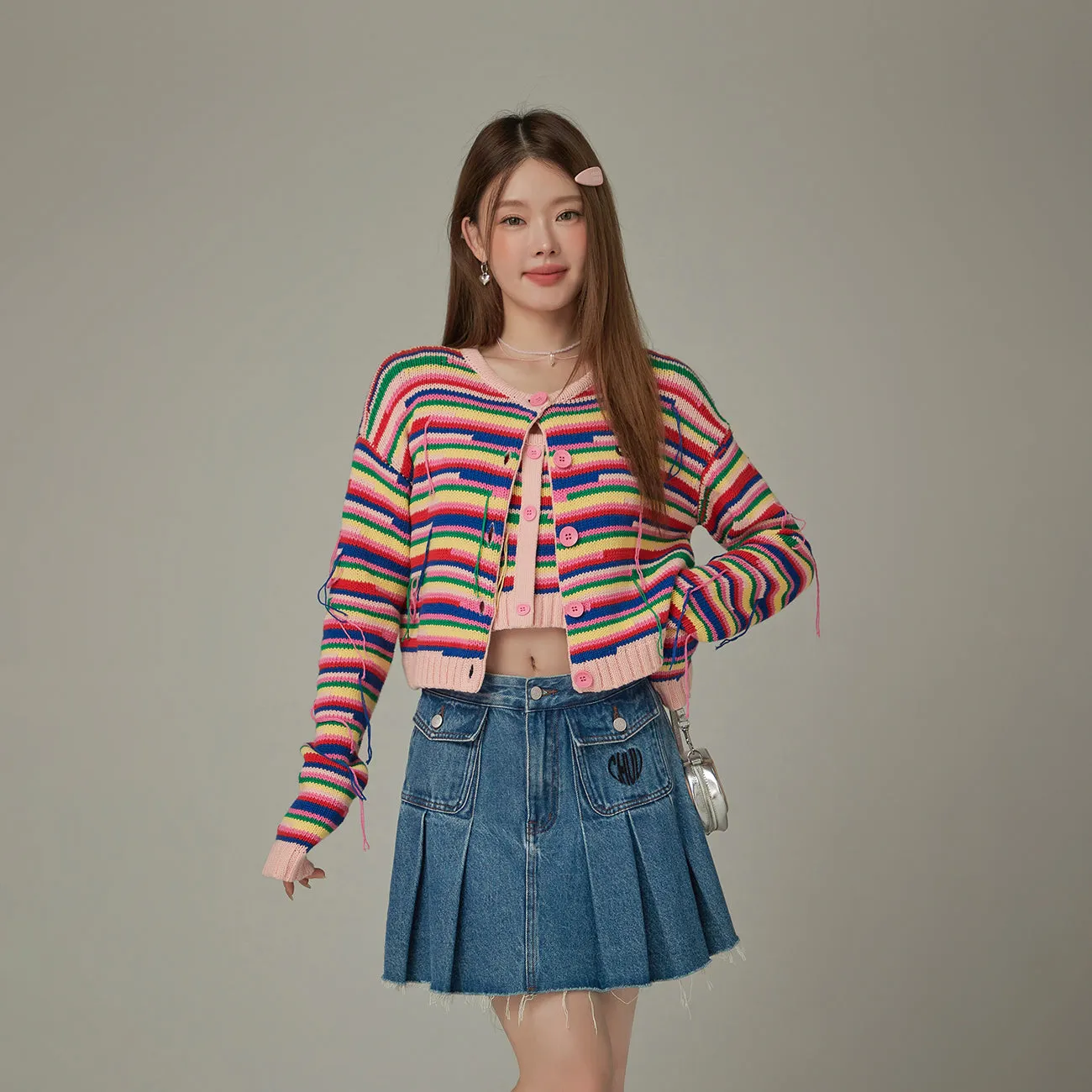 Rainbow Knit Cardigan