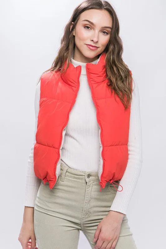 Reversible Cropped Puffer Vests - 6 Colors!