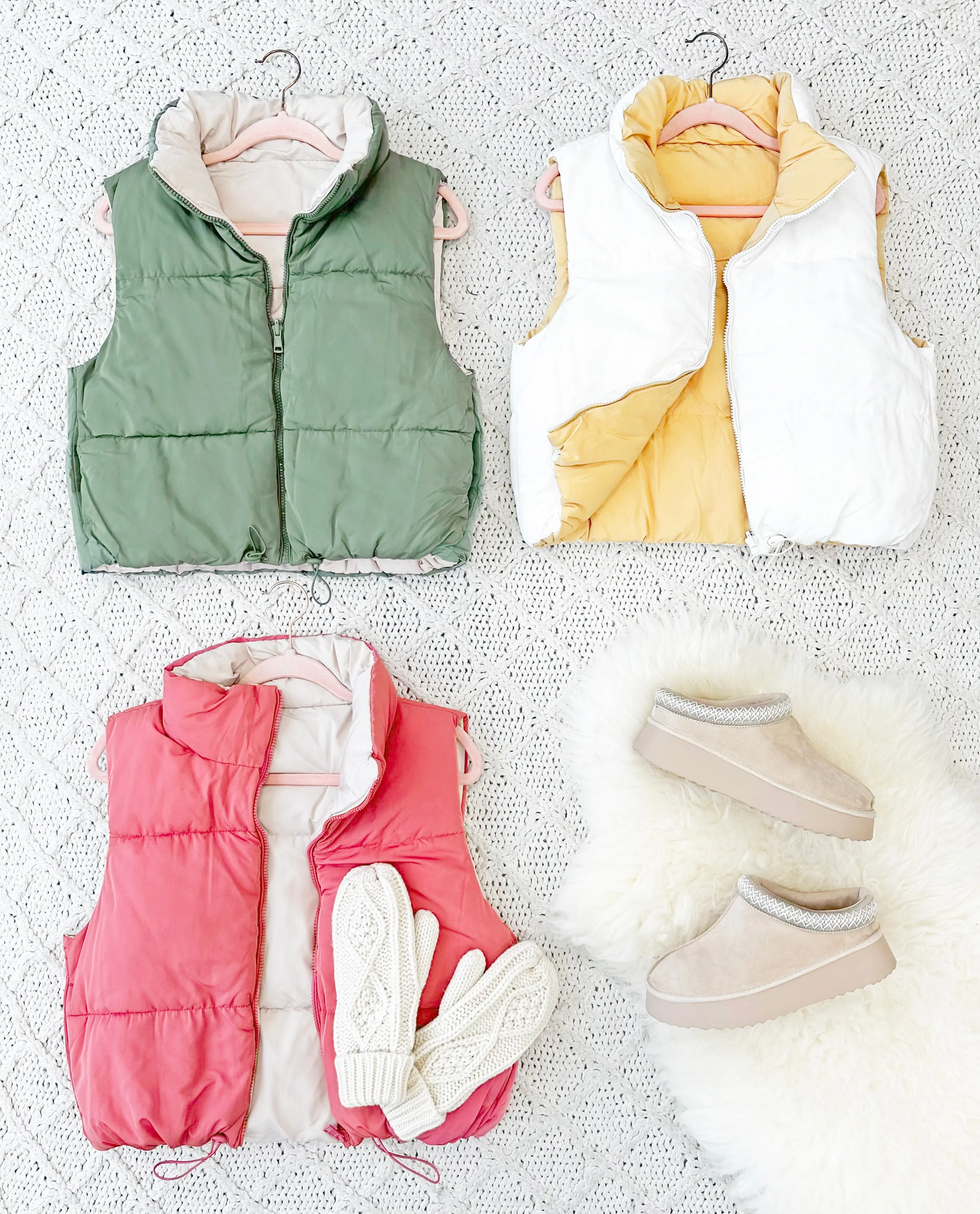 Reversible Cropped Puffer Vests - 6 Colors!