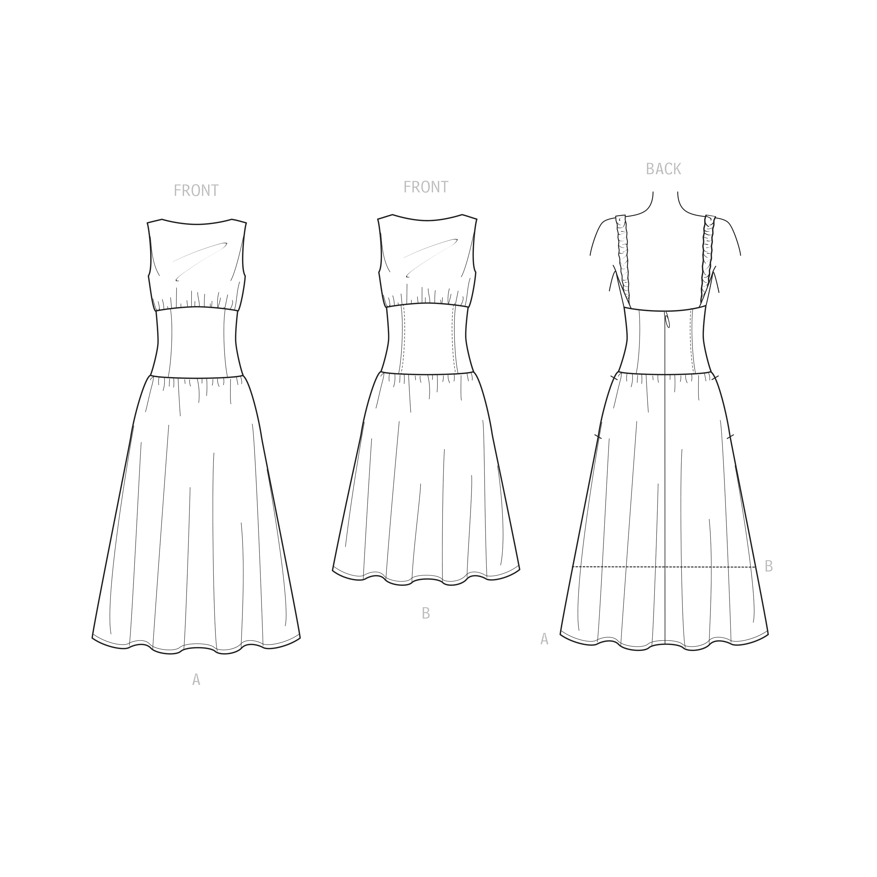 Simplicity pattern 9543 Midi or Knee Length Dresses